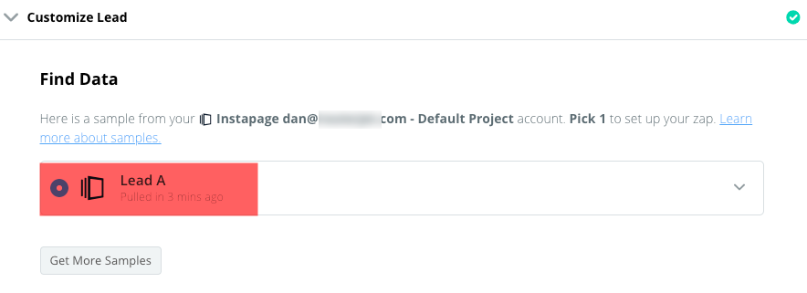 Instapage Zap Form Submission Test