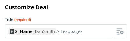 Leadpages Pipedrive Deal