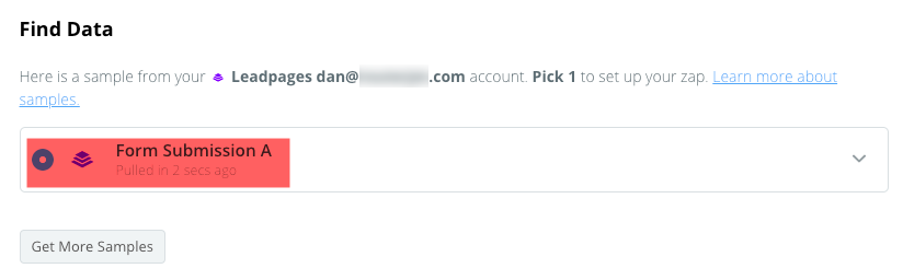 Leadpages Zap Form Submission Test