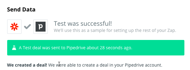 Pipedrive Zap Test