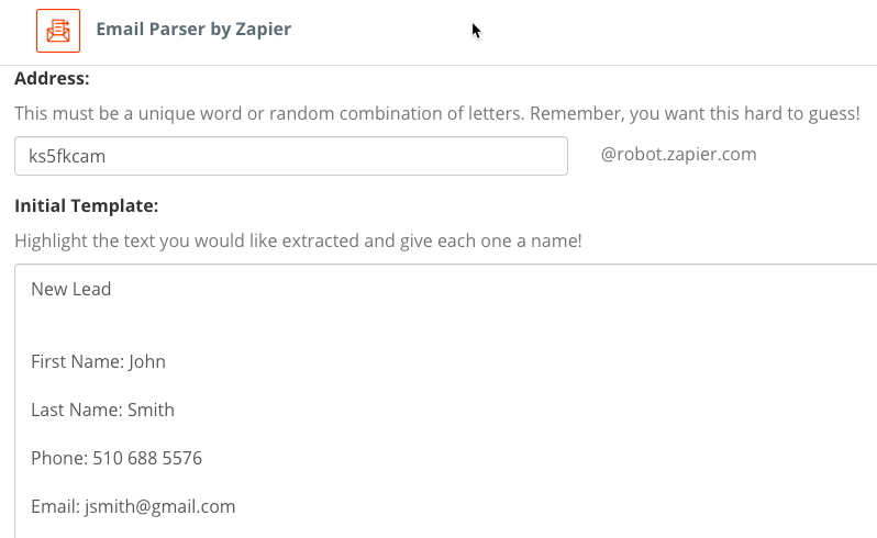 Email Parser By Zapier Test Email