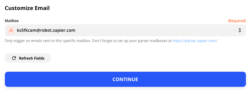 Email Parser Mailbox Test