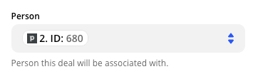 Pipedrive Person ID
