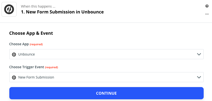 Unbounce Zap Form Submission