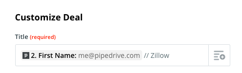 Pipedrive Customize Deal