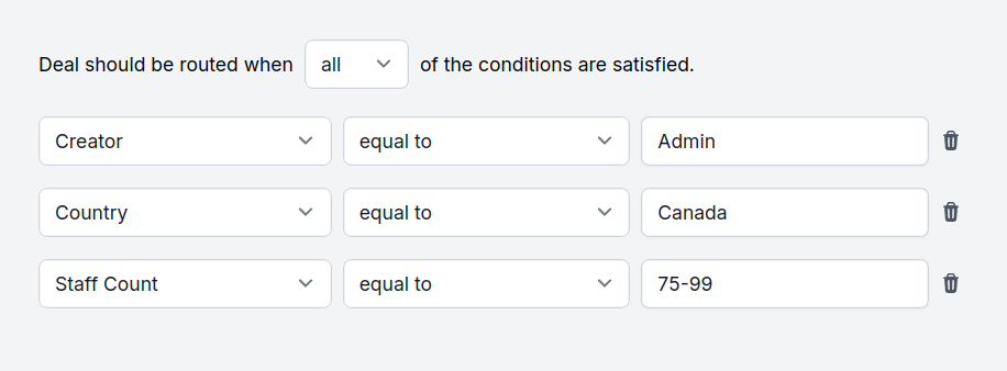 Screenshot of the 'Rules' settings in the RouterJet app.